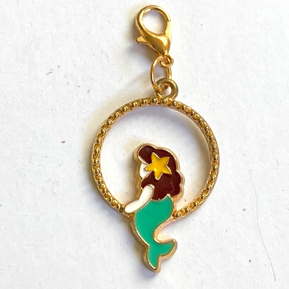 Gold plated mermaid connector or charm